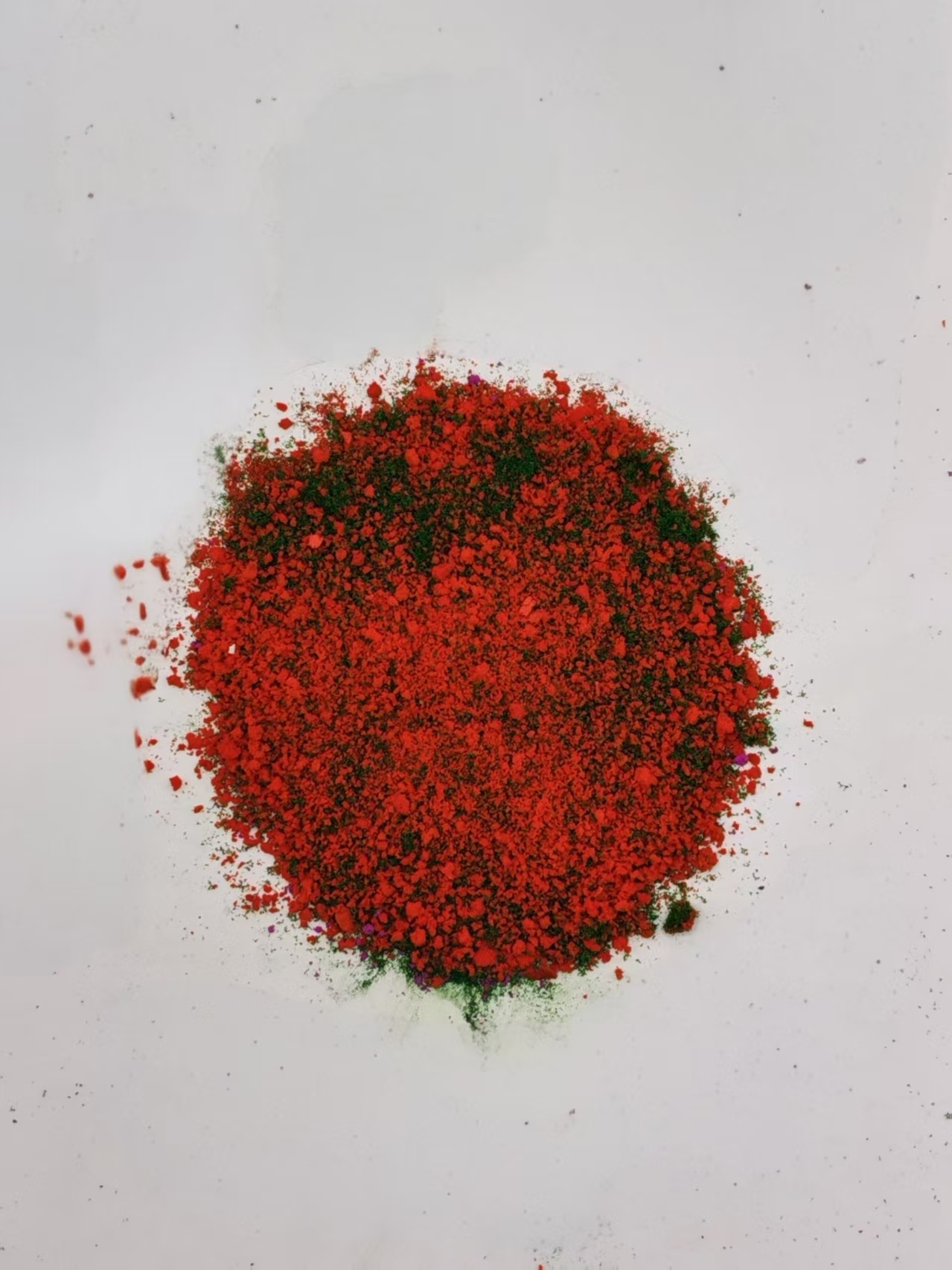 Orange material spread out to show its color and texture
